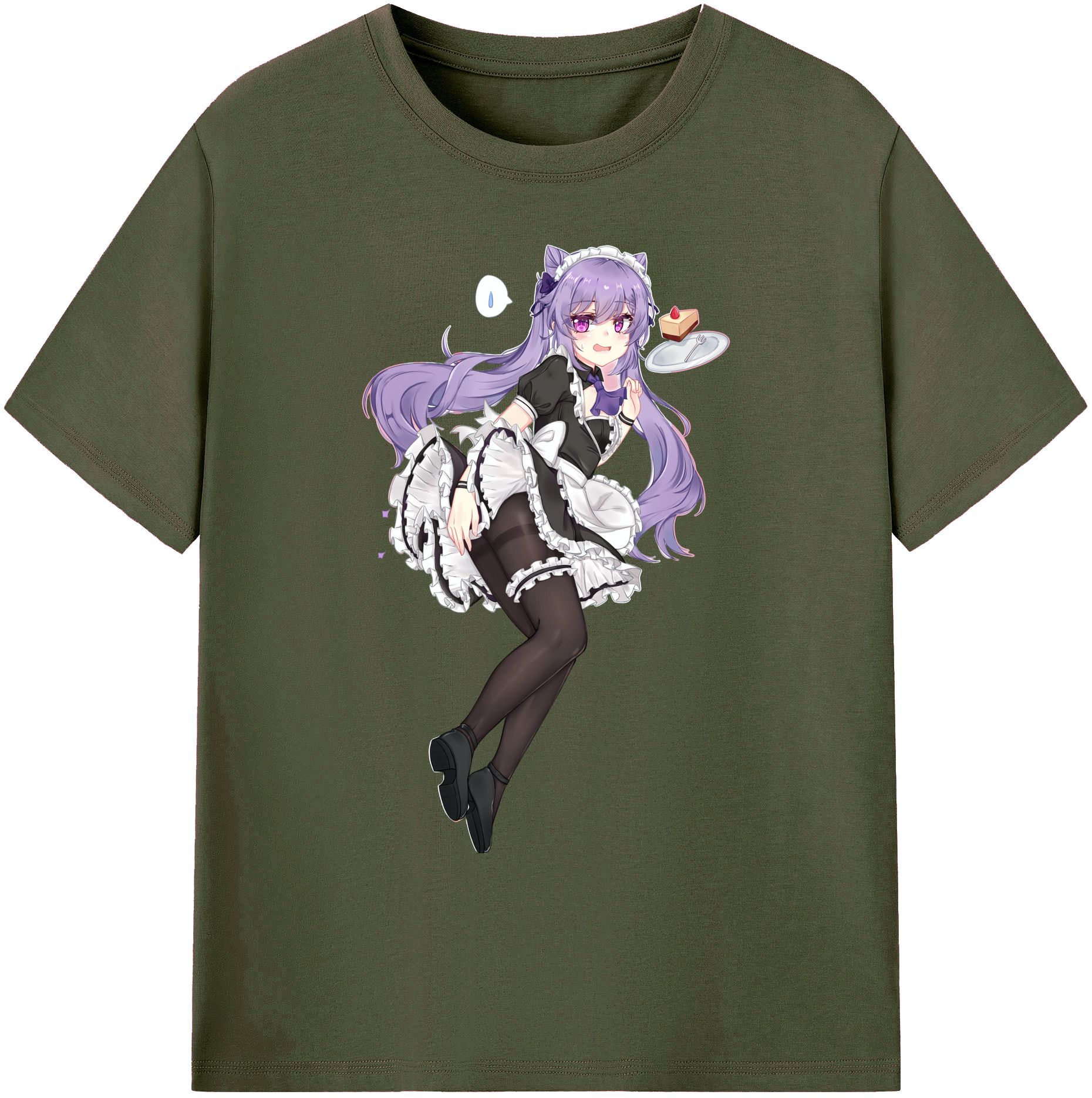 げんし神 刻晴 こくせい genshin Kokusei 綿100％ メンズ半袖Tシャツ｜肌触りやわらか＆通気性